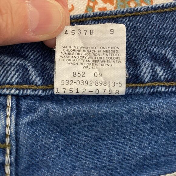 Vintage 90s Levis 512 Jeans Women 27 Blue High Rise Mom Tapered Leg Made USA - Picture 12 of 13